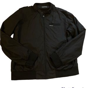 Members Only Classic Mens Black Racing Jacket size XL